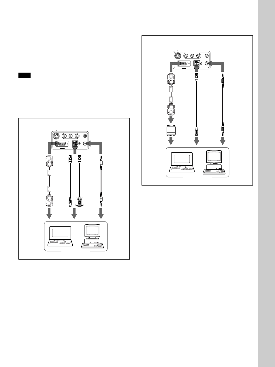 Setting up and projecting, Setting up and pr ojecting | Sony VPL-PX1 User Manual | Page 15 / 96