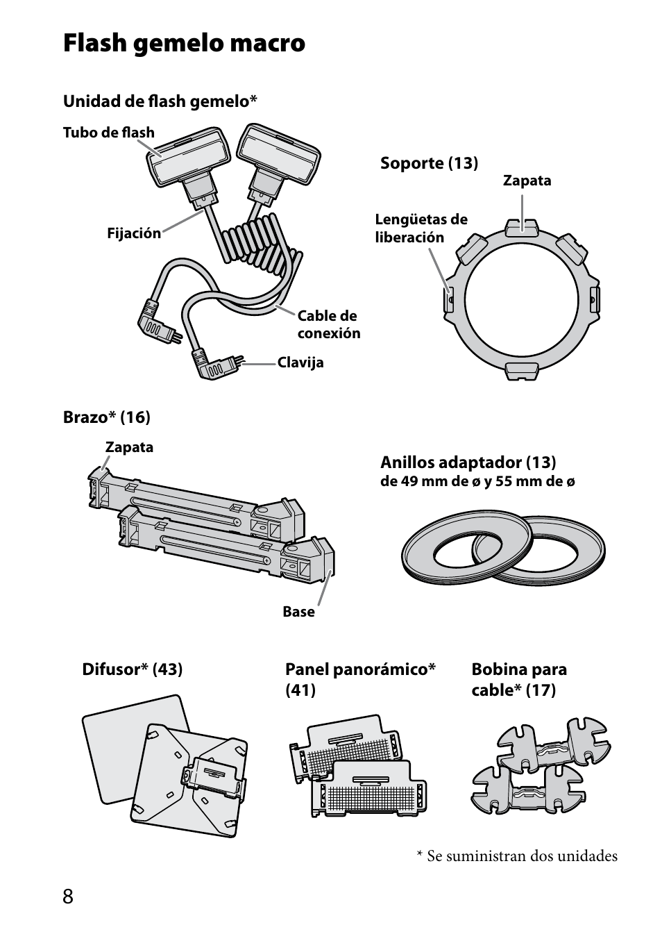 Flash gemelo macro | Sony HVL-MT24AM User Manual | Page 126 / 294