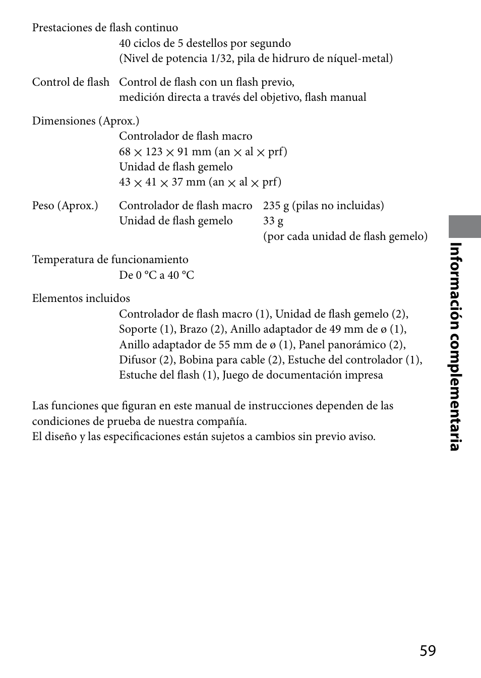 Inf ormación c omplemen taria | Sony HVL-MT24AM User Manual | Page 177 / 294