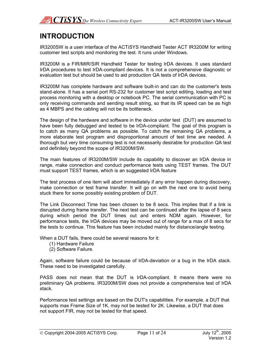 Introduction | ACTiSYS ACT-IR3200SW User Manual | Page 11 / 24