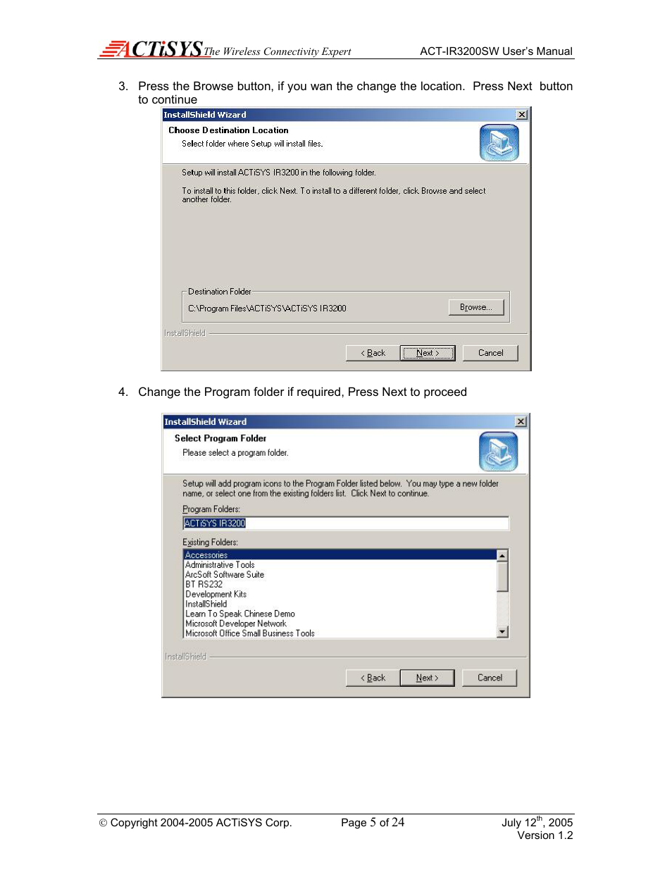 ACTiSYS ACT-IR3200SW User Manual | Page 5 / 24