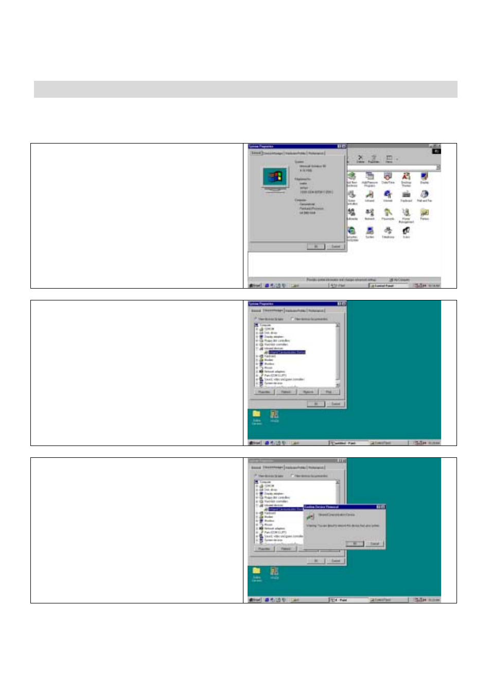 Windows 98 uninstallation guide | ACTiSYS ACT-IR220L User Manual | Page 9 / 36