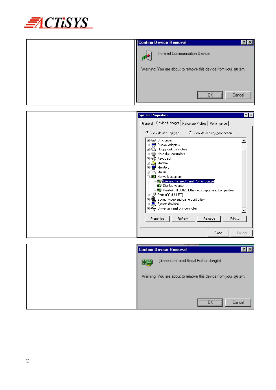 ACTiSYS IrDA PC Adapter ACT-IR220L+/220L/200L User Manual | Page 11 / 37