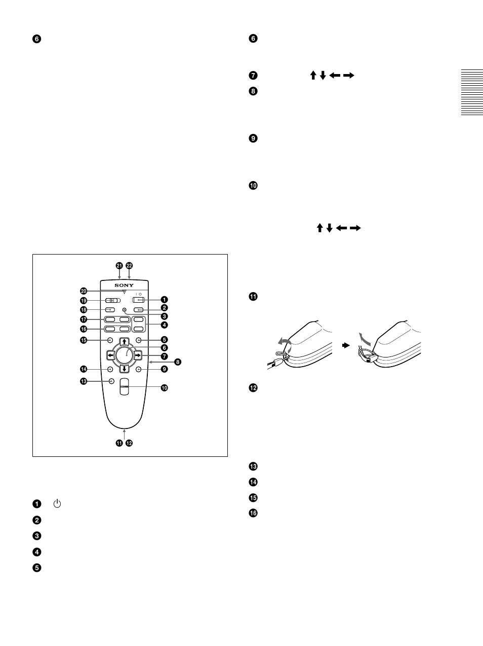 Remote commander | Sony VPL-PX30 User Manual | Page 13 / 124