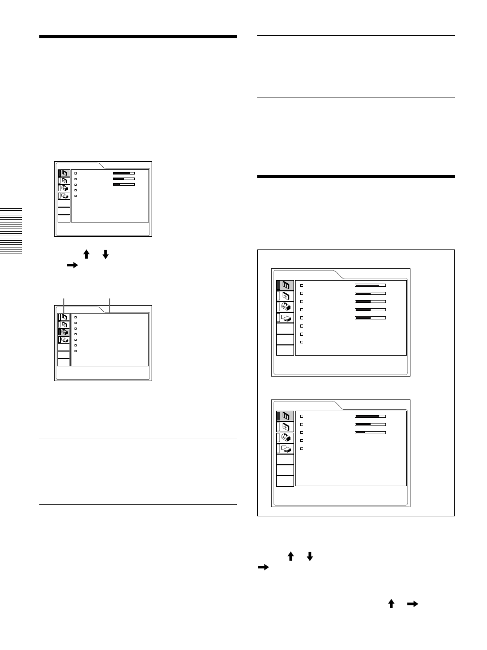 Using the menu, The picture ctrl menu, When no signal is input | Make setting or adjustment on an item | Sony VPL-PX30 User Manual | Page 22 / 124