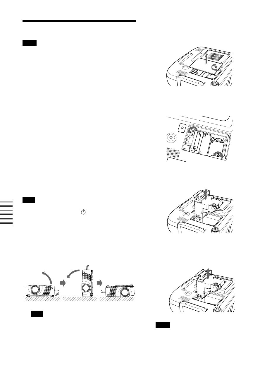 Maintenance, Replacing the lamp | Sony VPL-PX30 User Manual | Page 32 / 124