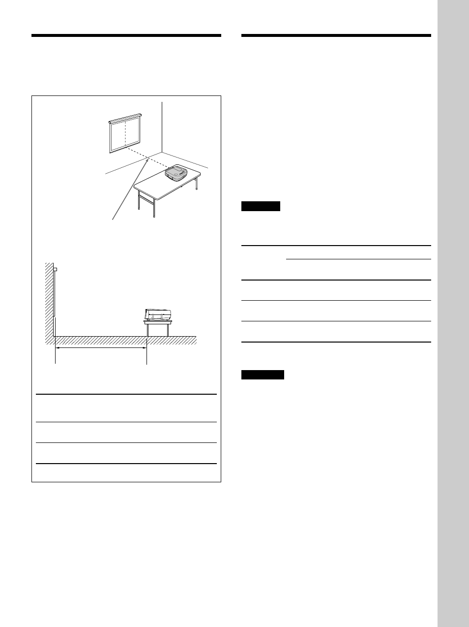 Installation et projection, Installation du projecteur, Raccordement | Raccordement ・un ordinateur, Raccordement à un ordinateur | Sony VPL-PX30 User Manual | Page 55 / 124