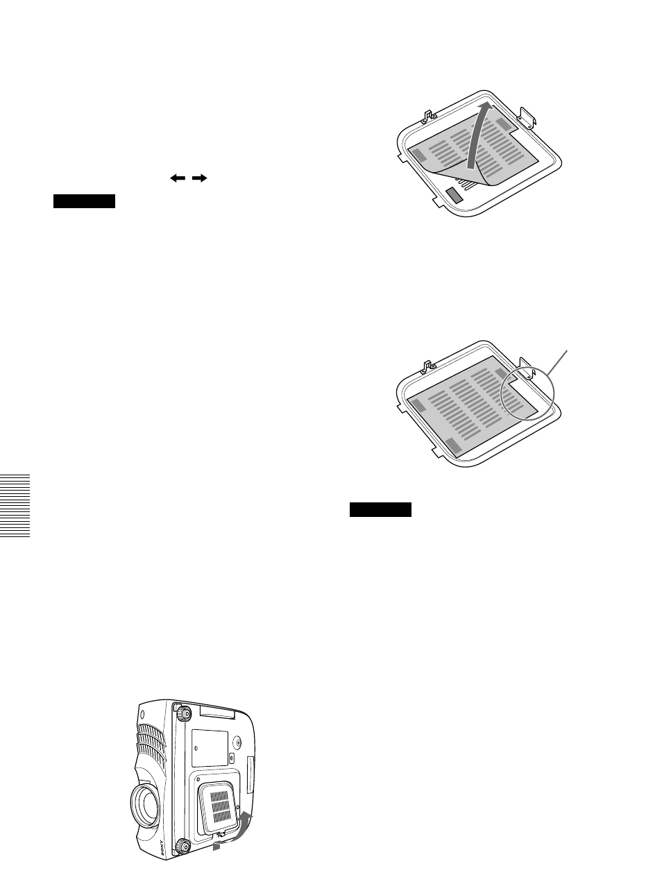 Nettoyage du filtre ・air | Sony VPL-PX30 User Manual | Page 74 / 124