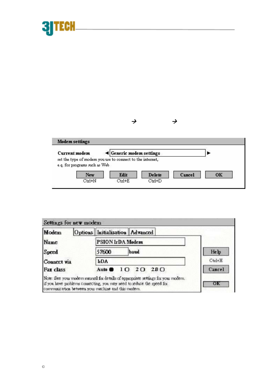 For connecting psion using irda port | ACTiSYS PP2-5600 User Manual | Page 18 / 41