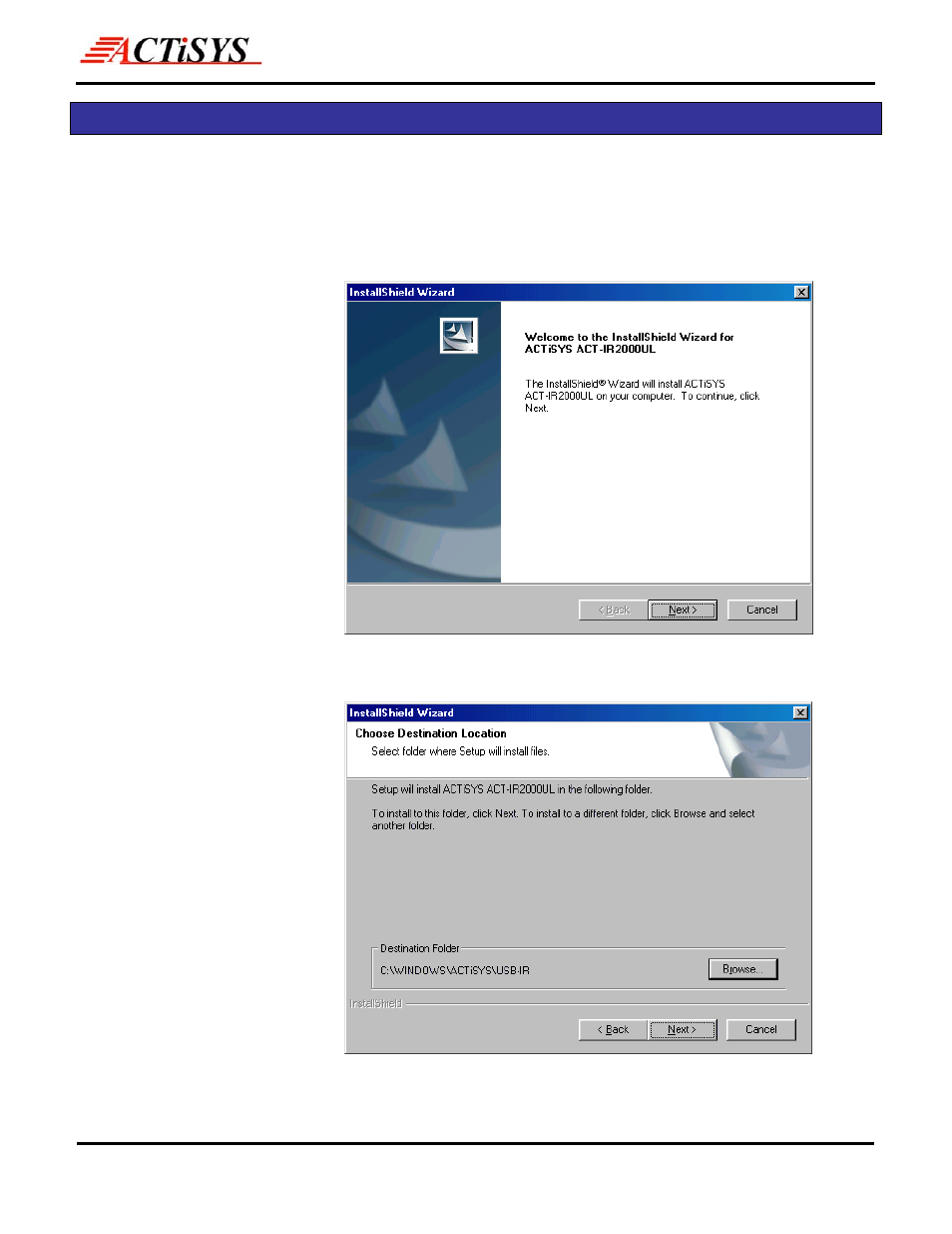 5 driver installation for windows 2000/me/98se, Driver installation for windows 2000/me/98se | ACTiSYS ACT IR2000UL User Manual | Page 6 / 20