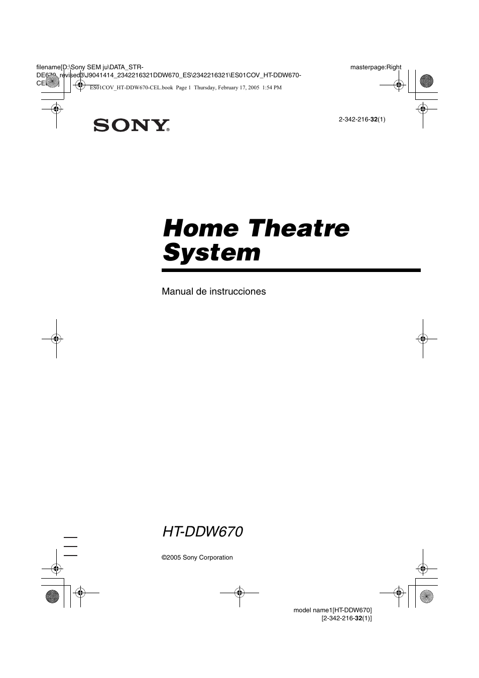 Sony HT-DDW670 User Manual | 48 pages