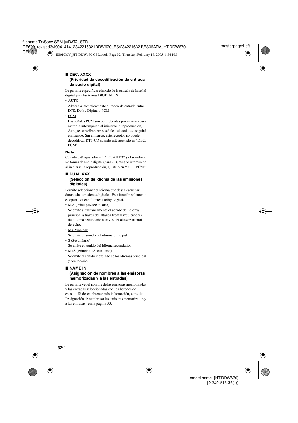 Sony HT-DDW670 User Manual | Page 32 / 48