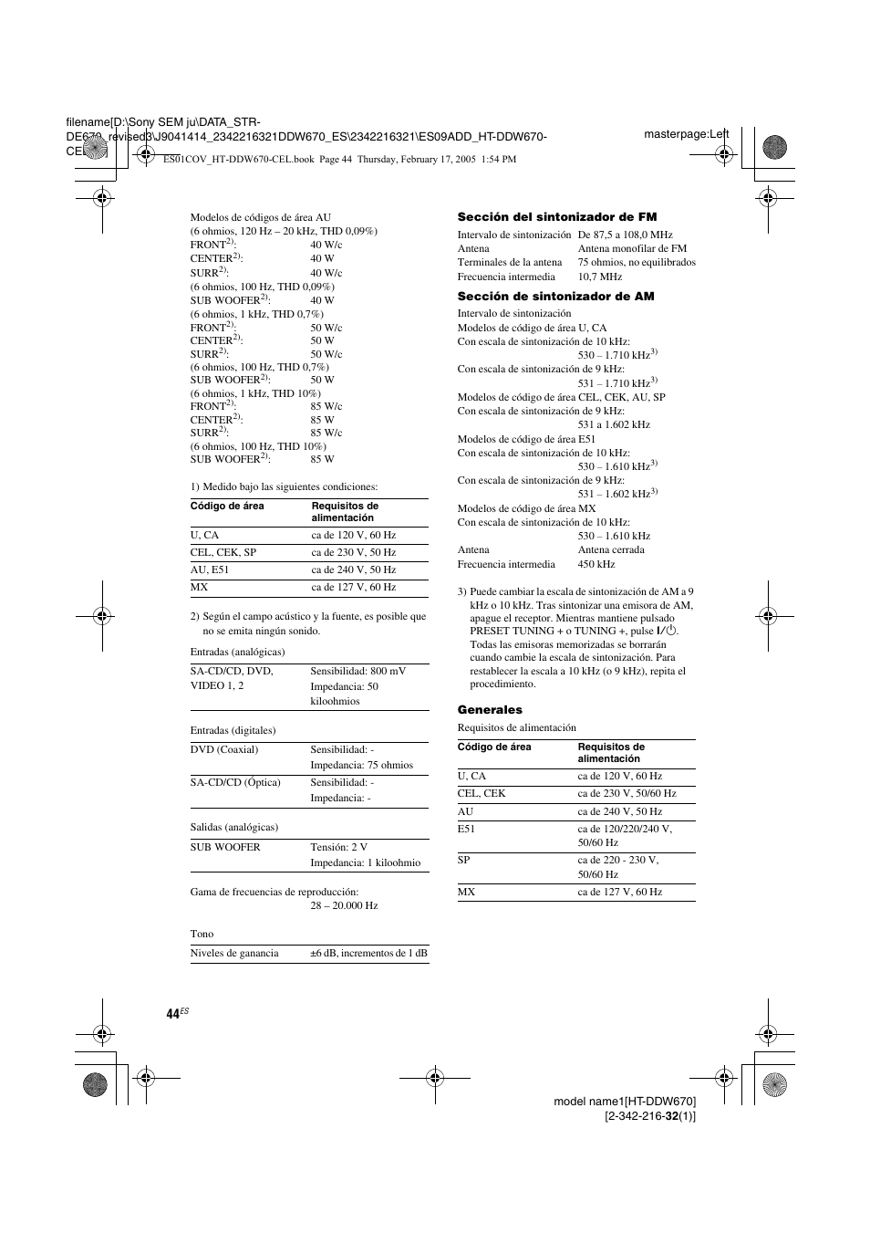 Sony HT-DDW670 User Manual | Page 44 / 48