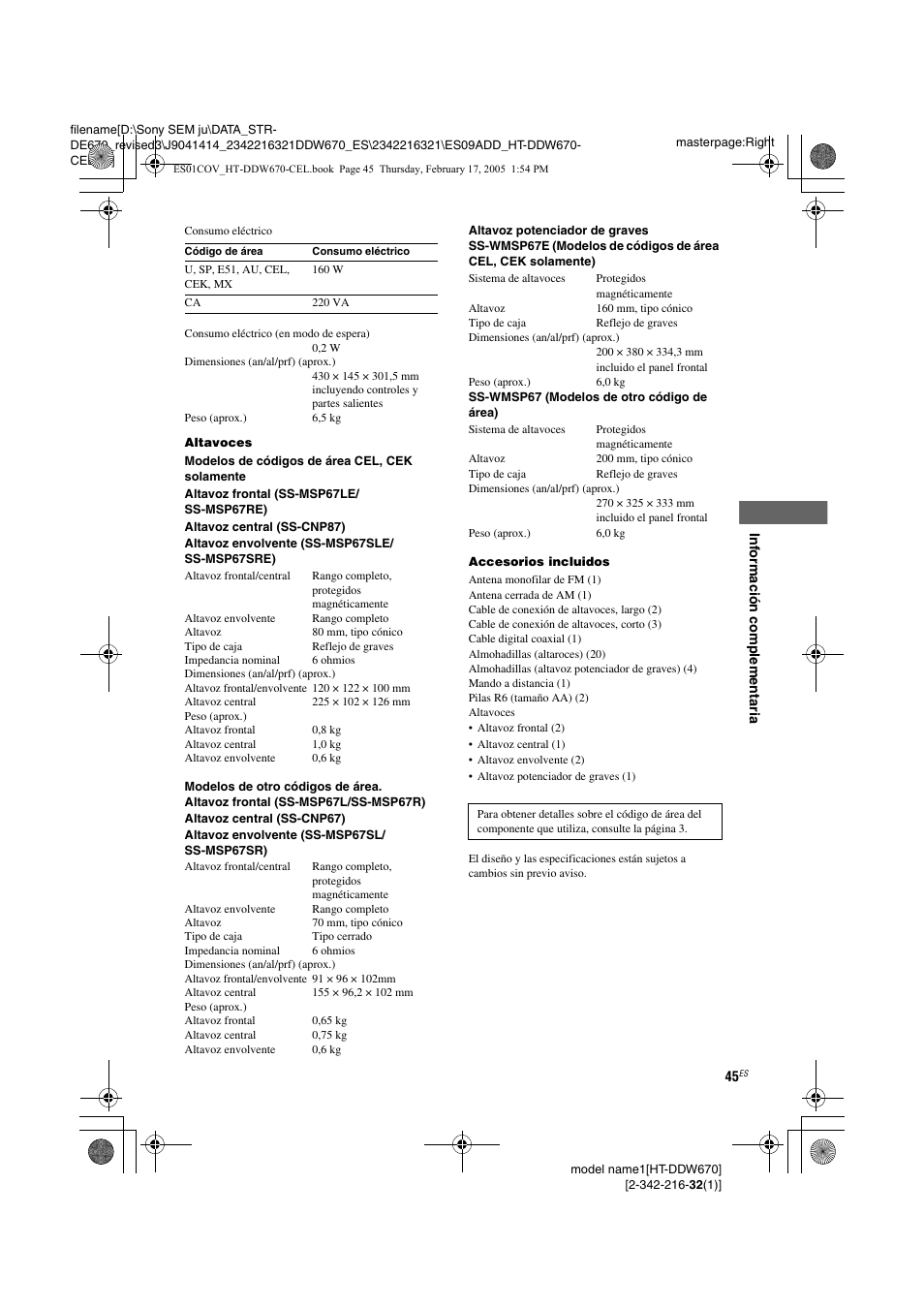 Sony HT-DDW670 User Manual | Page 45 / 48