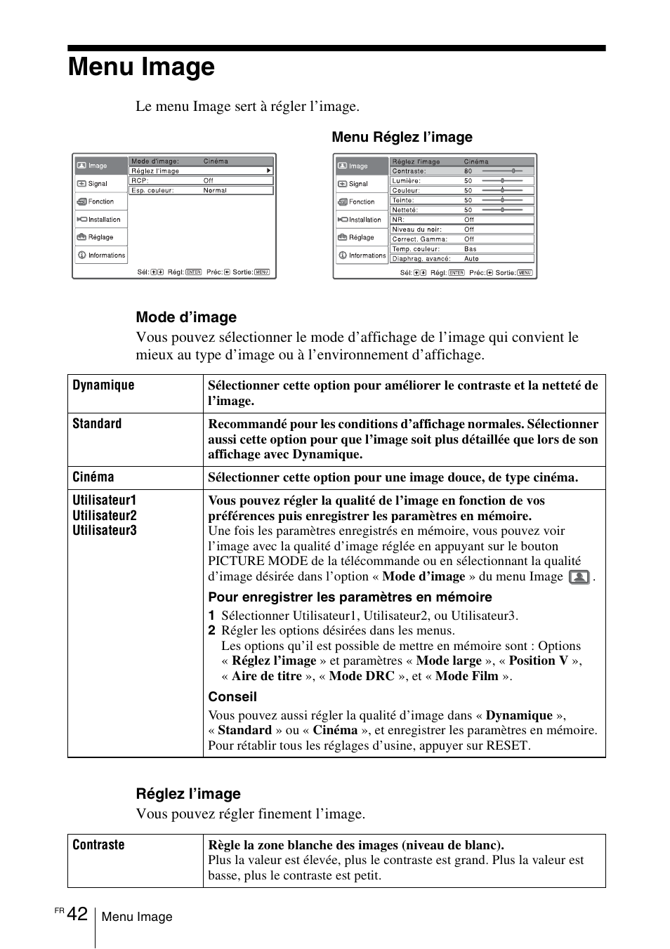 Menu image | Sony VPL-VW100 User Manual | Page 128 / 259