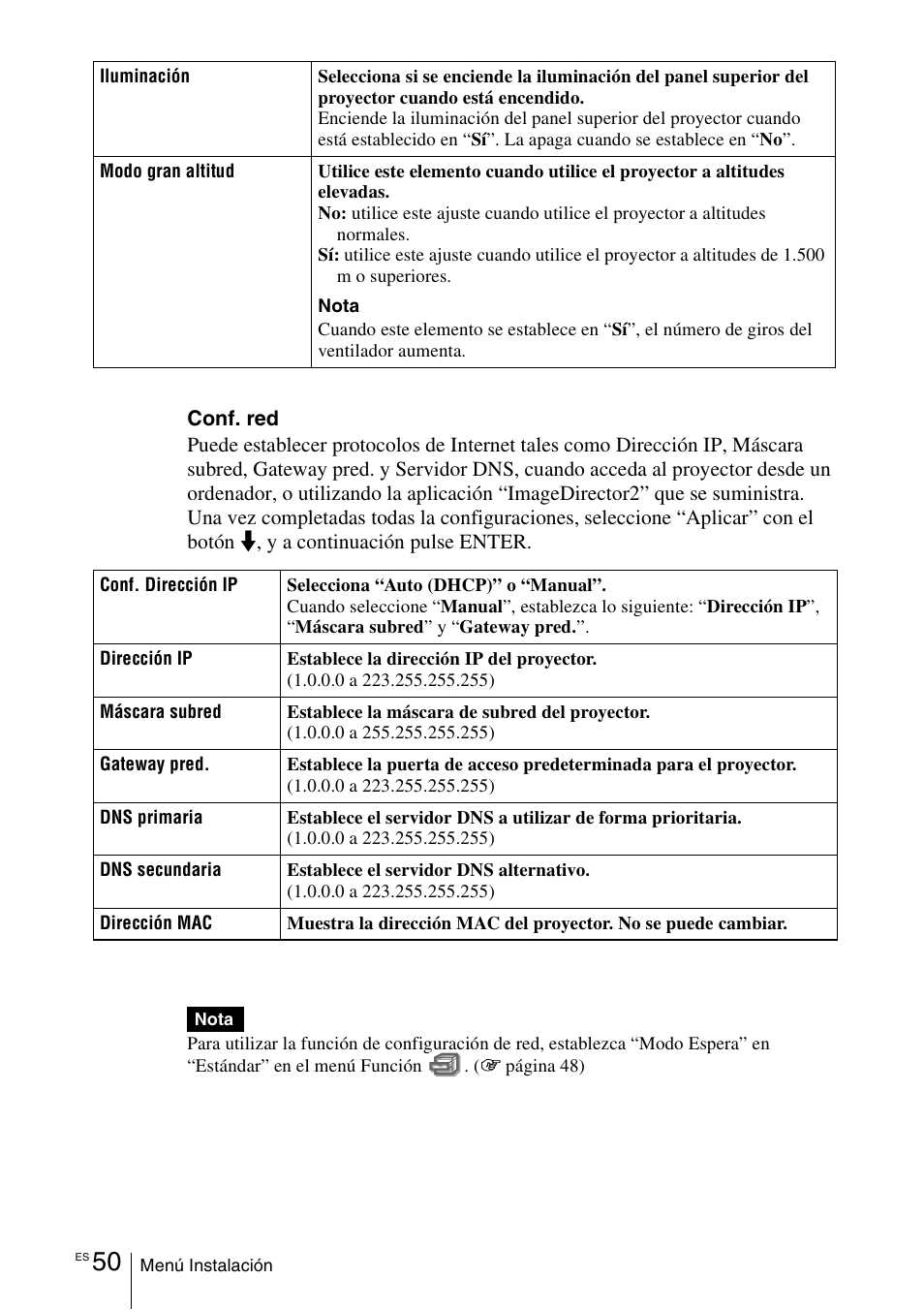 Sony VPL-VW100 User Manual | Page 222 / 259