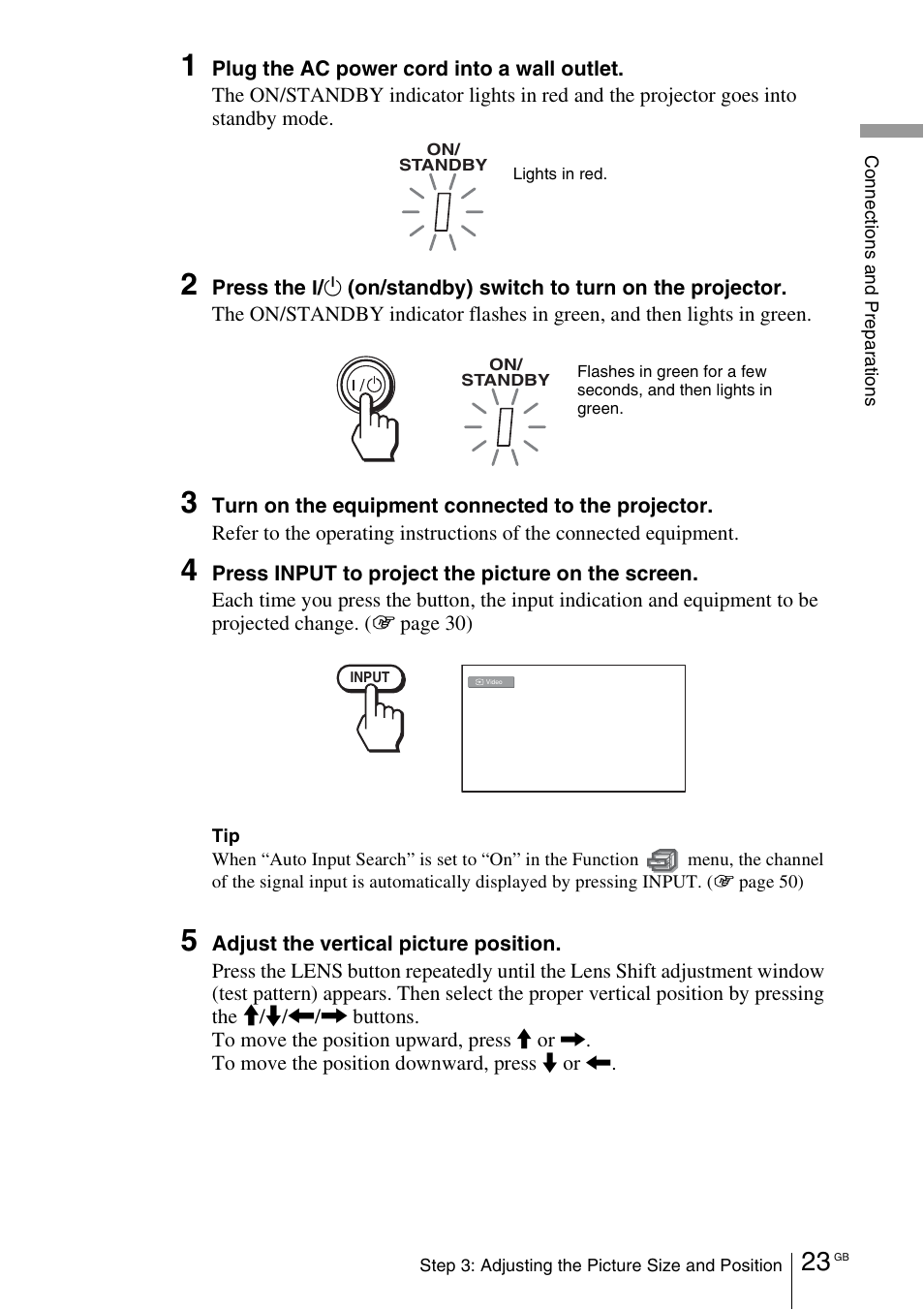 Sony VPL-VW100 User Manual | Page 23 / 259