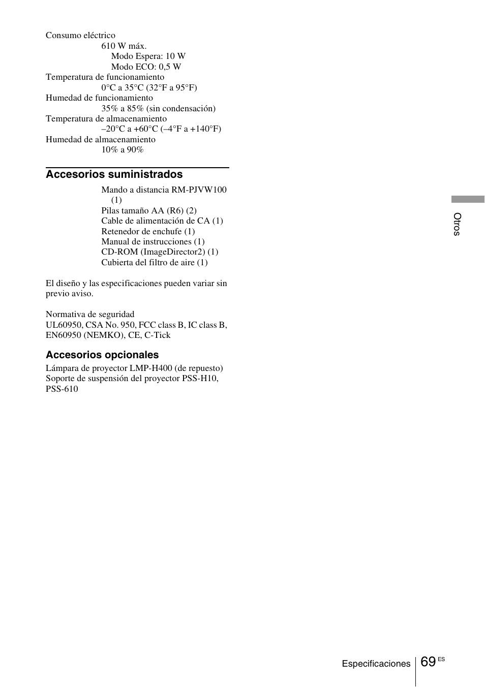 Sony VPL-VW100 User Manual | Page 241 / 259