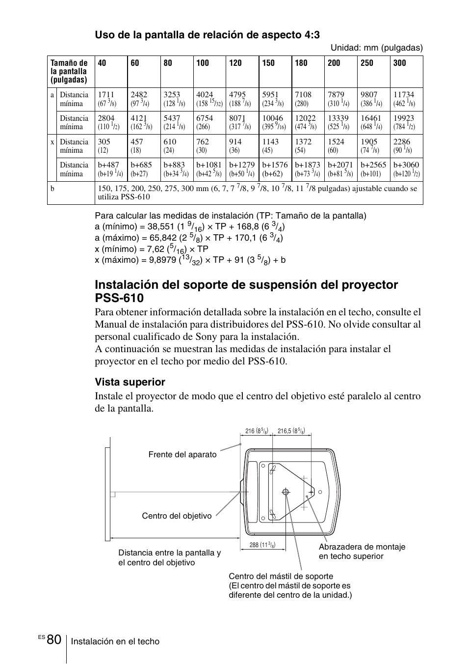 Uso de la pantalla de relación de aspecto 4:3 | Sony VPL-VW100 User Manual | Page 252 / 259