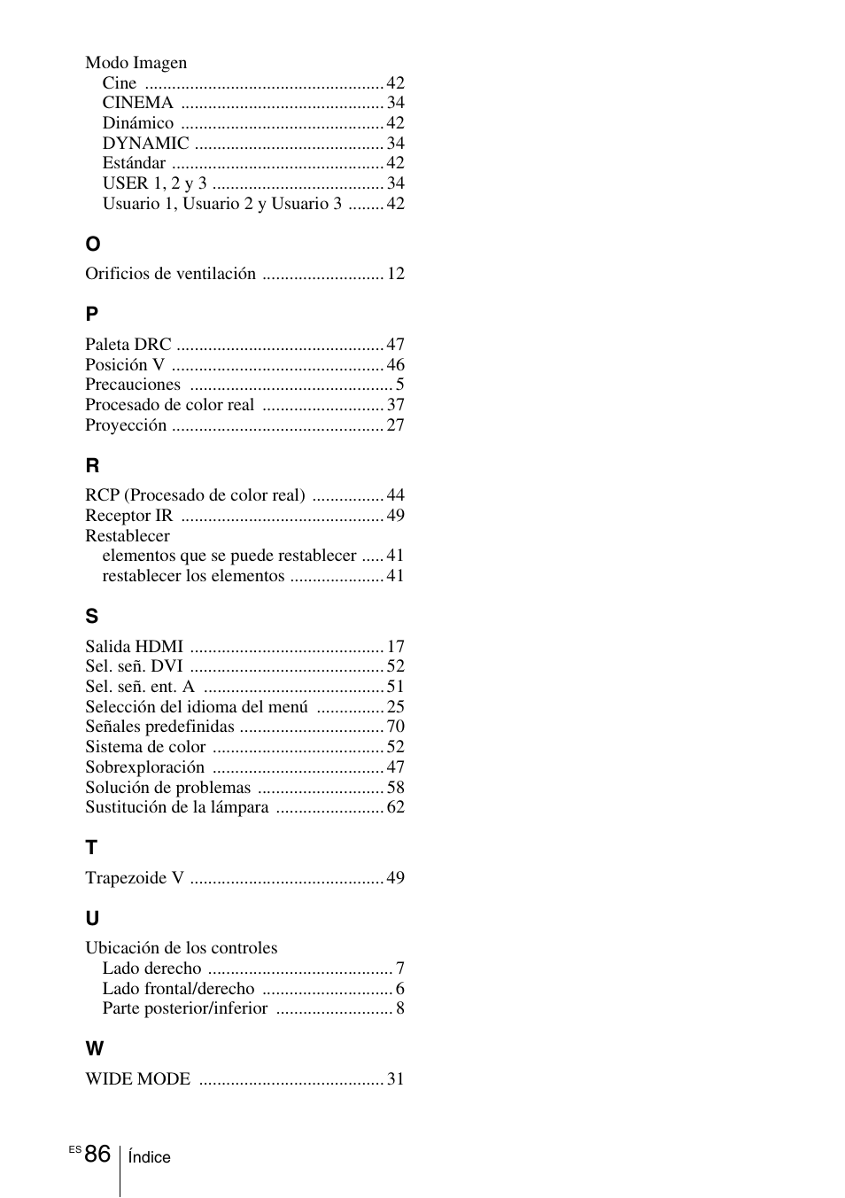 Sony VPL-VW100 User Manual | Page 258 / 259