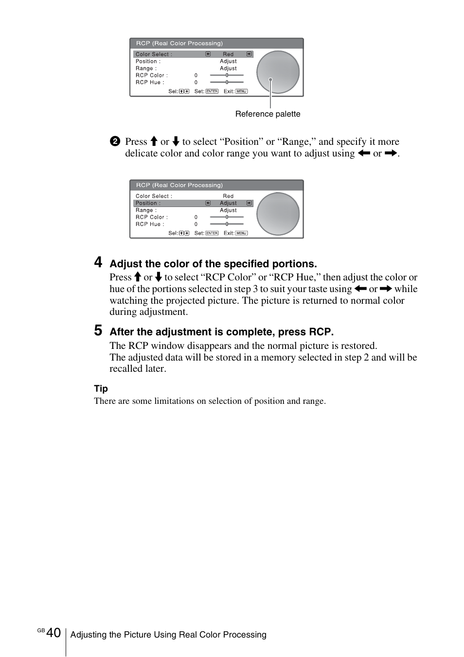 Sony VPL-VW100 User Manual | Page 40 / 259