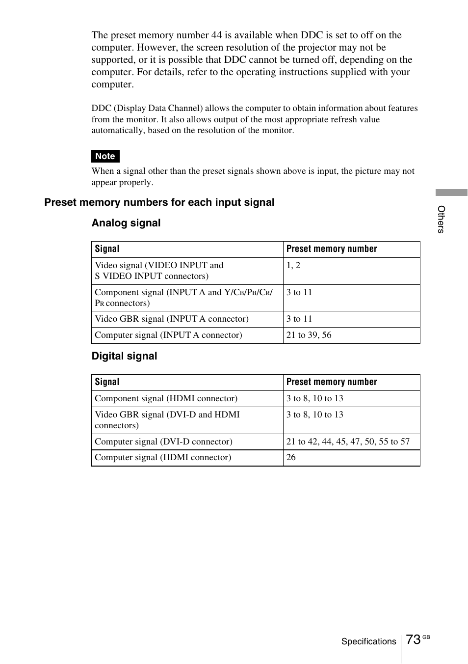 Sony VPL-VW100 User Manual | Page 73 / 259