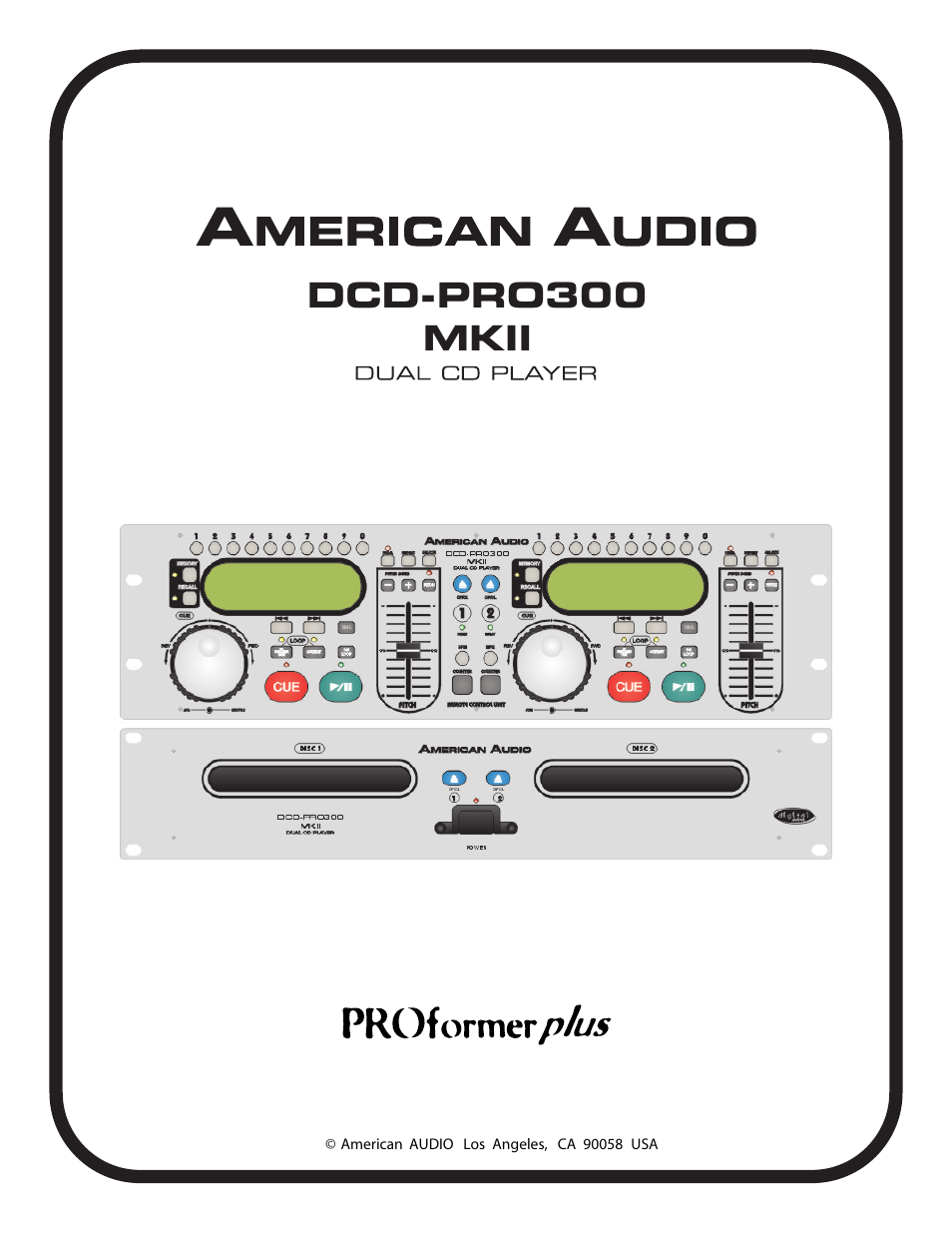 American Audio DCD-PRO300 User Manual | 12 pages