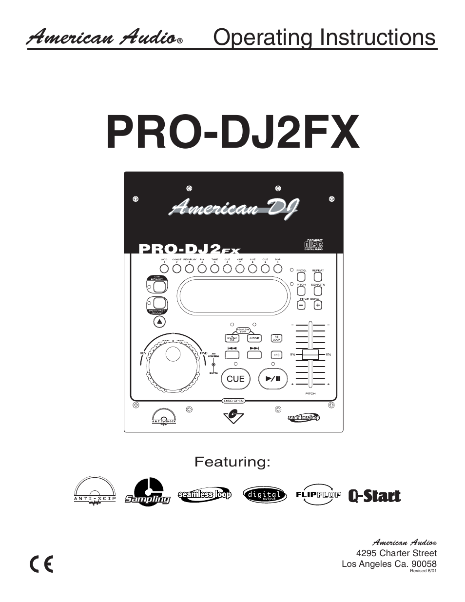 American Audio PRO-DJ2FX User Manual | 28 pages