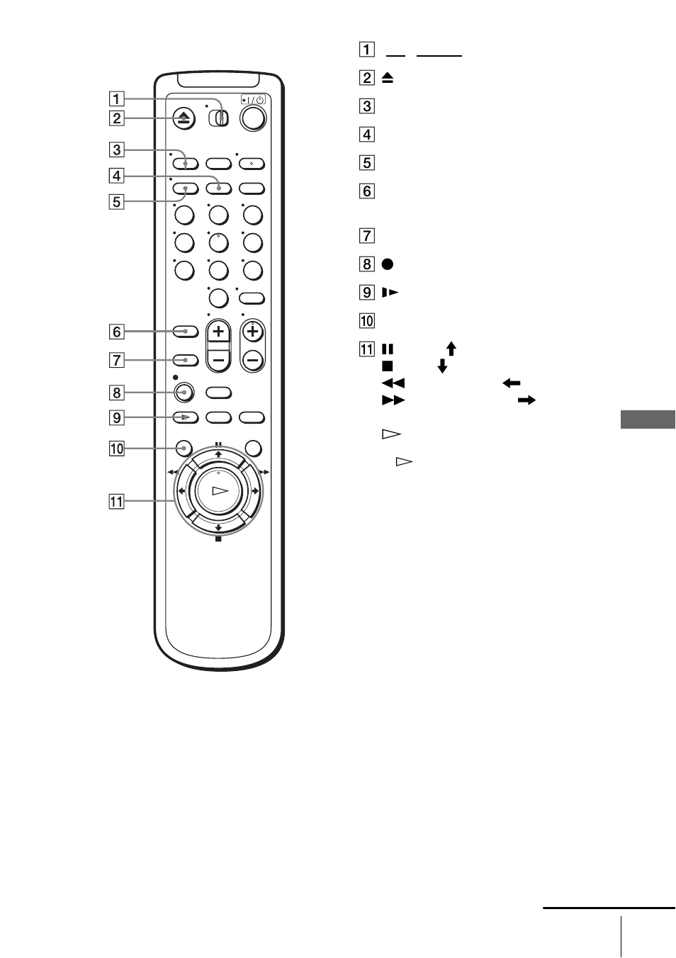 Remote commander | Sony SLV-N700 User Manual | Page 63 / 68