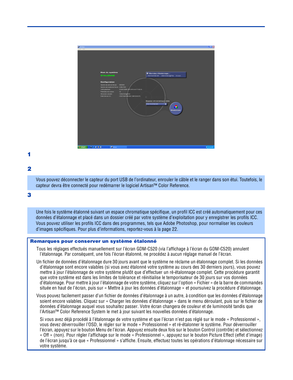 Etalonnage du système - suite | Sony GDM-C520K User Manual | Page 52 / 91