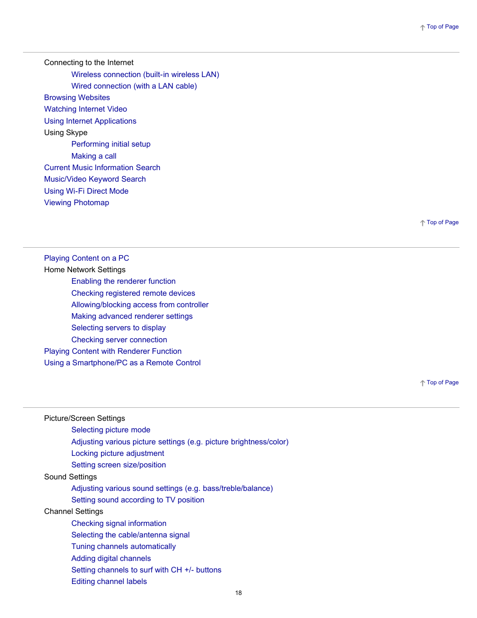 Sony KDL-55HX750 User Manual | Page 18 / 192