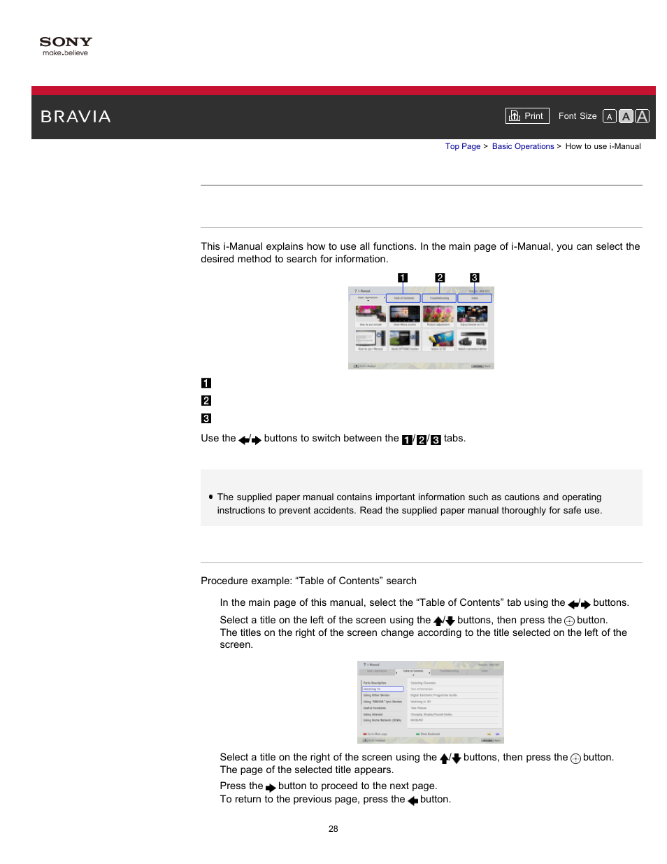 How to use i-manual | Sony KDL-55HX750 User Manual | Page 28 / 192