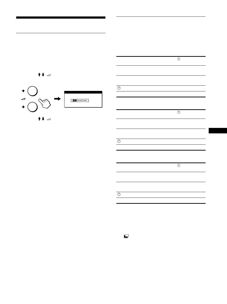 Technical features, Controlling the volume, Power saving function | Controlling the volume power saving function | Sony SDM-X72 User Manual | Page 17 / 72
