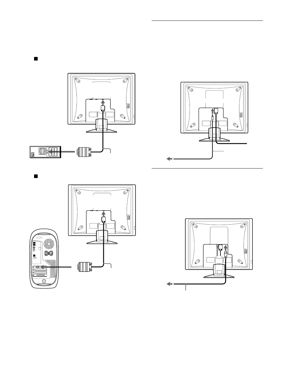Paso 3: conexión del cable de audio, Paso 4: conexión del cable de alimentación, Paso 3: con | Paso 4: con | Sony SDM-X72 User Manual | Page 52 / 72