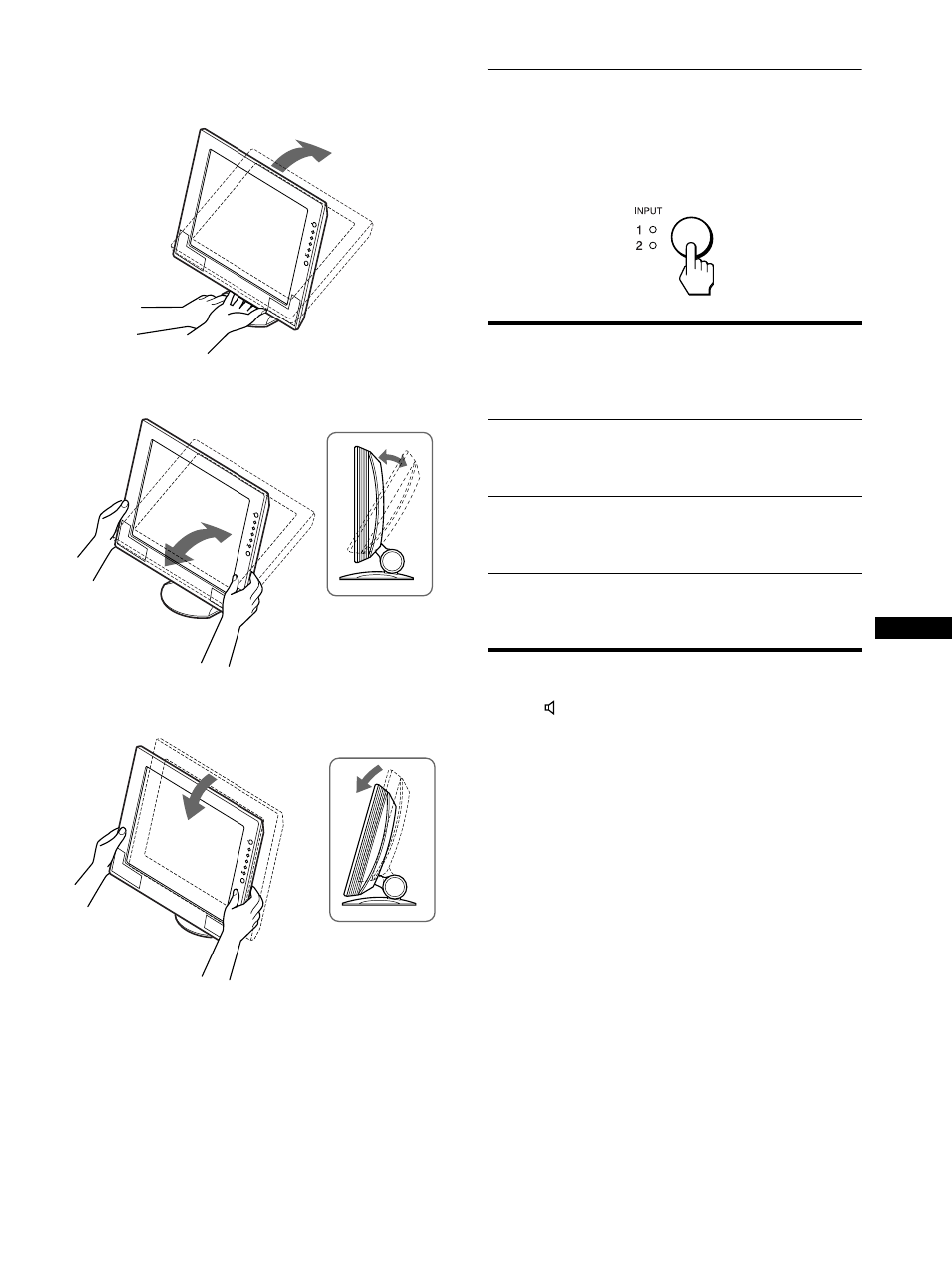 Selección de la señal de entrada (botón input), Selección de la señal de entrada | Sony SDM-X72 User Manual | Page 55 / 72