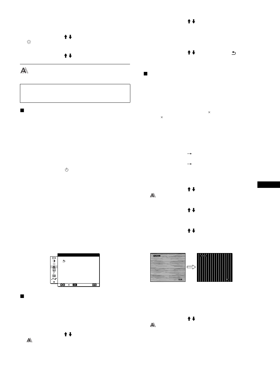 Pantalla (sólo para la señal rgb analógica), Pantalla | Sony SDM-X72 User Manual | Page 57 / 72