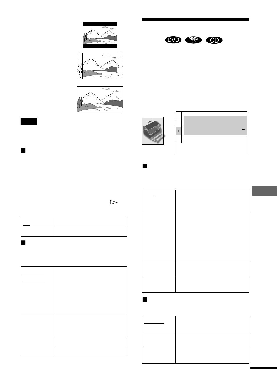 Custom settings (custom setup), Custom settings, Se tt ings a nd adjus tme nts | Custom setup) | Sony DVP-NS300 User Manual | Page 57 / 72
