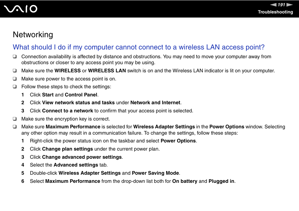 Networking | Sony VGN-TZ340NCP User Manual | Page 191 / 238
