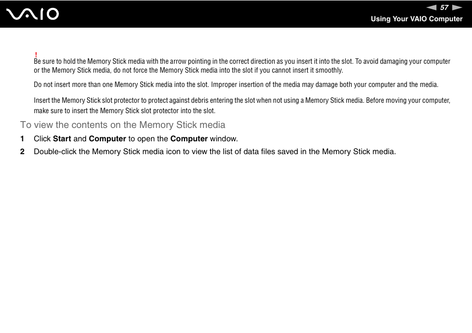 Sony VGN-TZ340NCP User Manual | Page 57 / 238