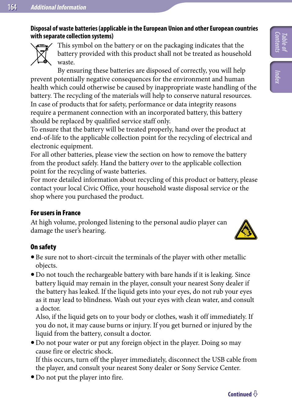 Sony NWZ-X1051F User Manual | Page 164 / 182