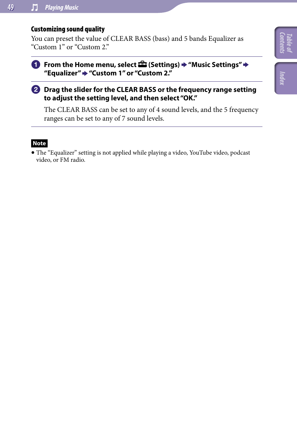 Sony NWZ-X1051F User Manual | Page 49 / 182