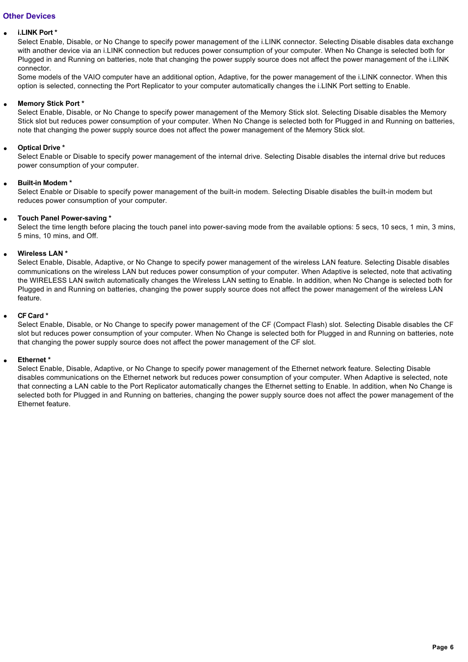 Sony VGN-T360P User Manual | Page 6 / 12