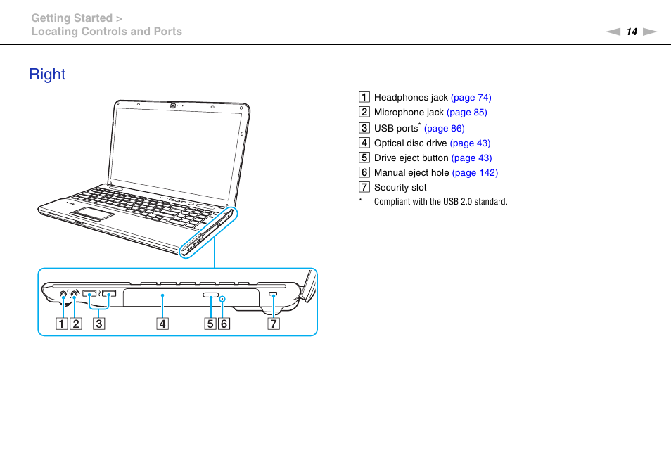 Right | Sony VPCCA190X User Manual | Page 14 / 167
