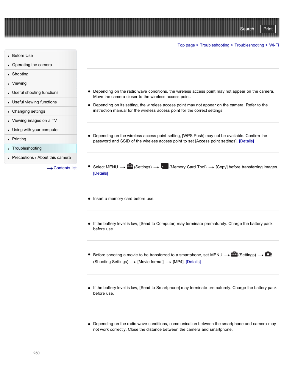 Wi-fi, Cyber-shot user guide | Sony DSC-HX50V User Manual | Page 257 / 289