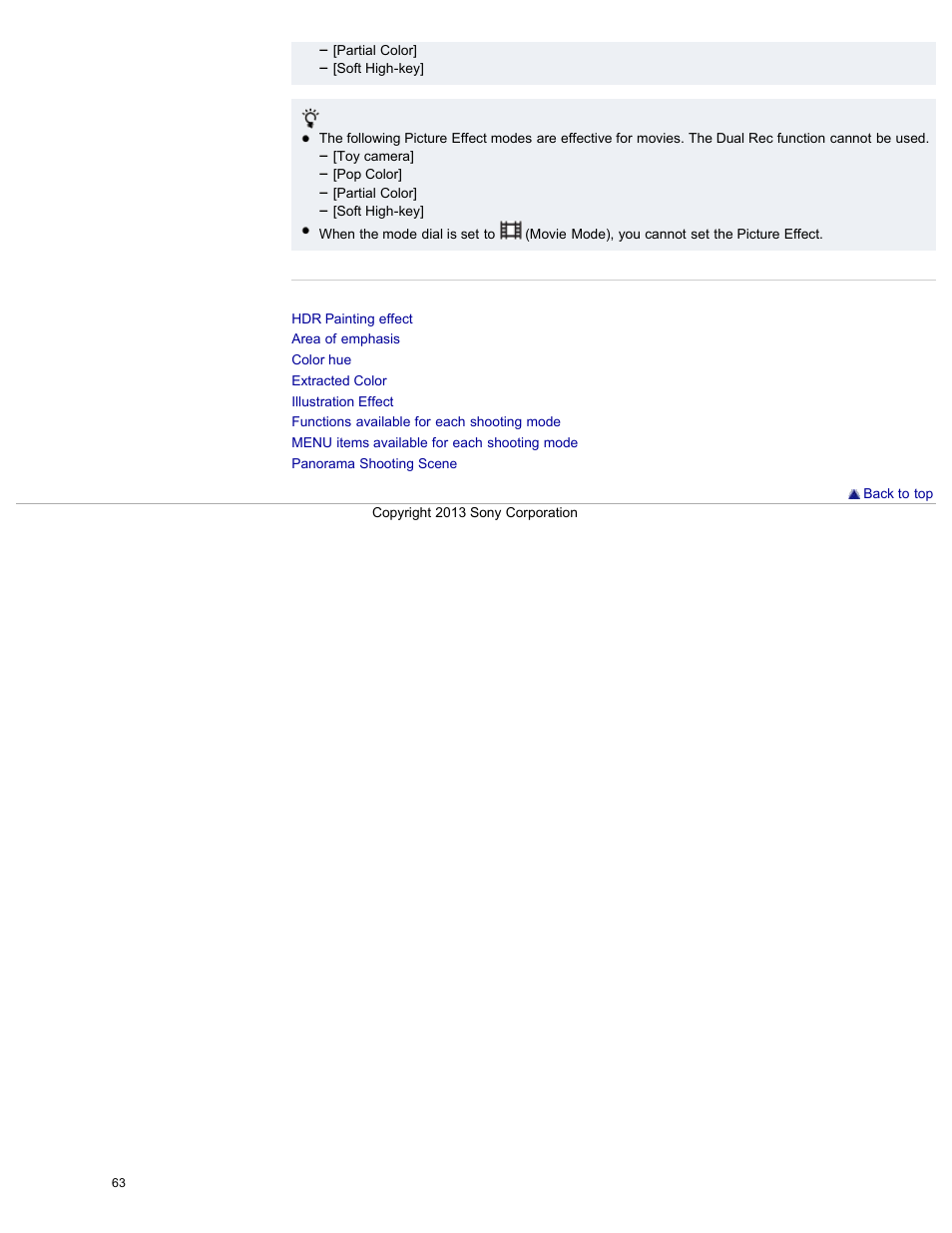 Sony DSC-HX50V User Manual | Page 70 / 289