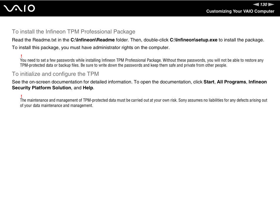 Sony VGN-SZ660N User Manual | Page 130 / 225