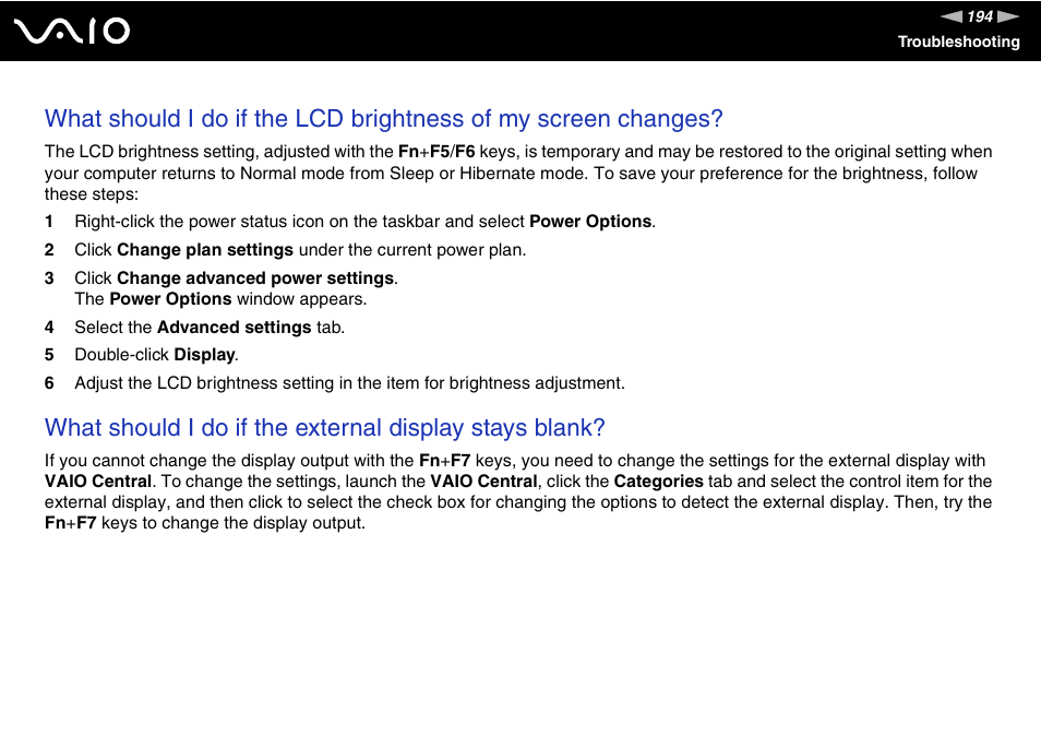 Sony VGN-SZ660N User Manual | Page 194 / 225