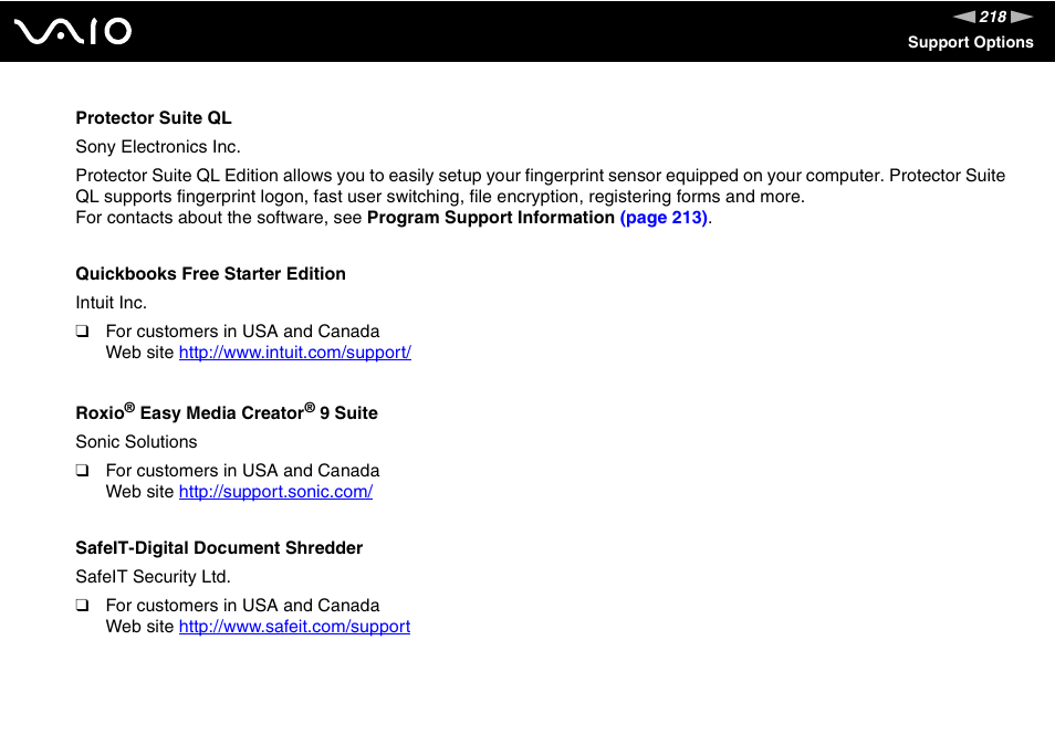 Sony VGN-SZ660N User Manual | Page 218 / 225