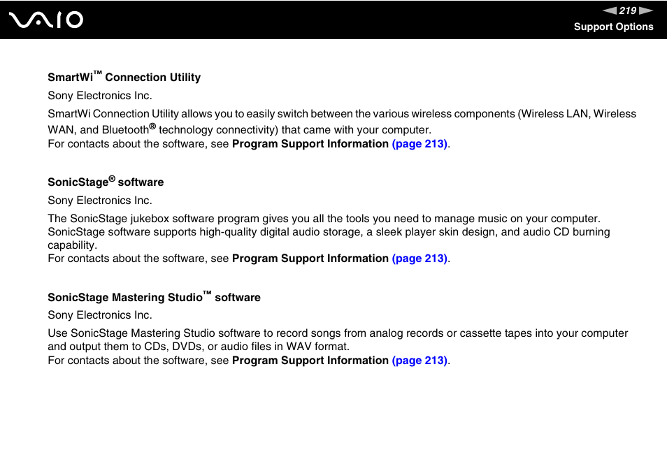 Sony VGN-SZ660N User Manual | Page 219 / 225