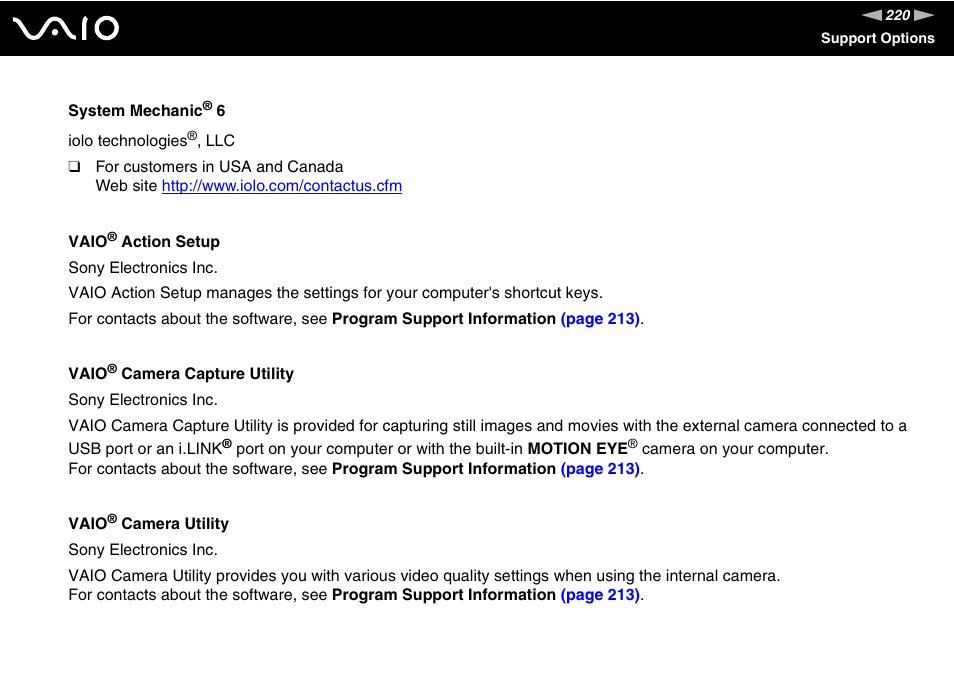 Sony VGN-SZ660N User Manual | Page 220 / 225
